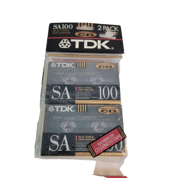 TDK SA100 100 Min 2 Pac NIP With Bonus Basf Extra1 NIP 90 Min - Picture 3 of 10